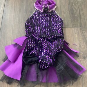 Sparkling Purple and Black Kids Costume